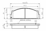 BOSCH 0986TB2002 Brake Pads - Low-Metallic Material