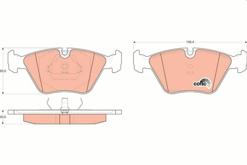 TRW GDB916 Brake Pads - Brake Pads for BMW E32 E34 E36 M3 E34 M5