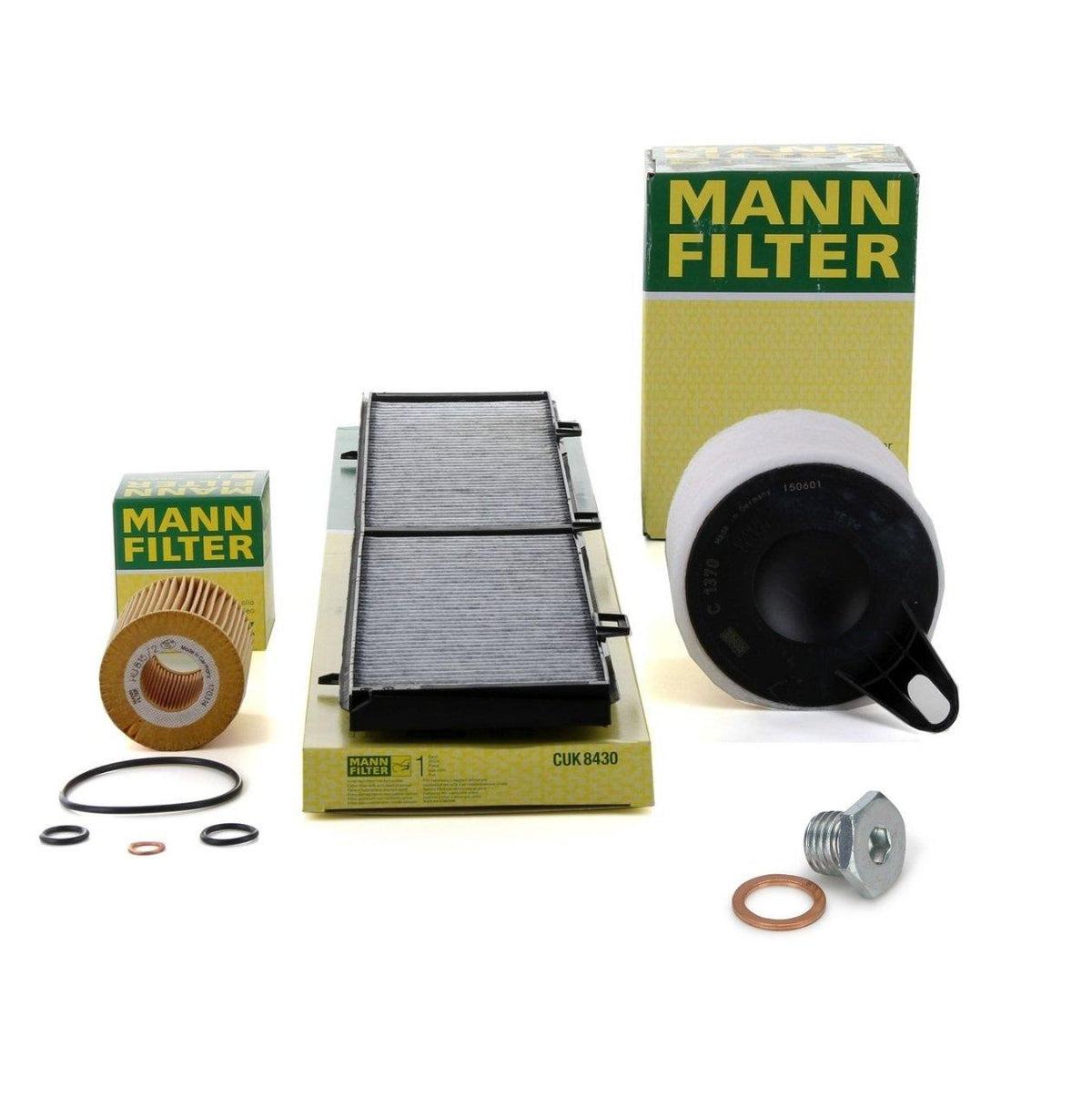 Mann Bmw E90 316i Body Scheduled Service Filter Set Oil Pan with Plug — Maintenance & Service Kits