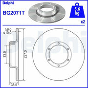 delphi bg2071t disk on r12 brake disc front view, delphi bg2071t brake disc specifications DELPHI Disk On R12 - BG2071T 6-Hole Brake Disc for Car Owners and Mechanics | 9.0 in DELPHI Disk On R12 | BG2071T 6-Hole Brake Disc brake-disk, delphi-bg2071t, car-accessories, mechanic-tools, automotive-parts, solid-brake-disc, car-owners, vehicle-performance, ai-generated, disk-on-r12