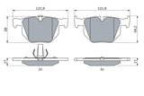 BOSCH 0986424766 Rear Brake Pads - BMW X5