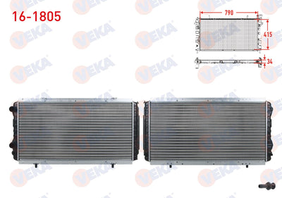 Veka 16-1805 Water Radiator Mechanical Fiat Ducato (244) 2.0 JTD M-T 2002-2006 — Radiators & Fans