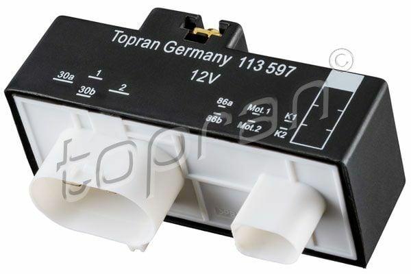 topran fan control unit for vw golf polo audi a3, TOPRAN 113597 detailed view TOPRAN Fan Control Unit - Compatible with VW Golf 98-06, Polo 00-02, Audi A3 97-03 | 12V TOPRAN Fan Control Unit for VW and Audi Models topran, fan-control-unit, vw-golf, vw-polo, audi-a3, car-parts, mechanics, automotive, vehicle-maintenance, ai-generated