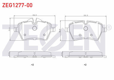 Zegen ZEG1277-00 Brake Pad Front Mini (R56) Cooper 1.6i 2006-2013 — Brake Pads