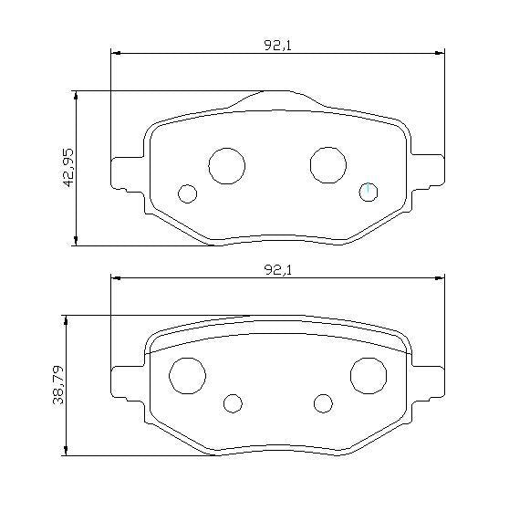 MGA 55762 DS DS3 Crossback Rear Brake Pad Set Peugeot 2008 Opel Corsa F — Brake Pads