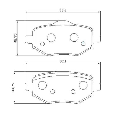 MGA 55762 DS DS3 Crossback Rear Brake Pad Set Peugeot 2008 Opel Corsa F — Brake Pads