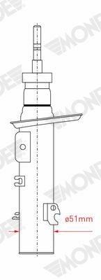 MONROE G8099 Front Right Shock Absorber - Peugeot 207 (2006-2013) & Citroën C3 Picasso (2009-2013) — Shocks & Struts