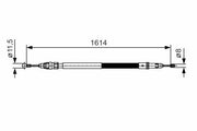 bosch-1987482007-brake-cable, brake-cable-length-63-5-inches BOSCH 1987482007 Brake Cable - Reliable Tel Halat for Mechanics & Car Owners BOSCH 1987482007 Brake Cable - Reliable Performance bosch, brake-cable, car-parts, mechanic-tools, automotive, car-owners, reliable-performance, car-maintenance, el-fren-teli, ai-generated