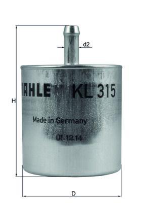 Mahle KL315 Fuel Filter 650 Bm 12 — Fuel Delivery