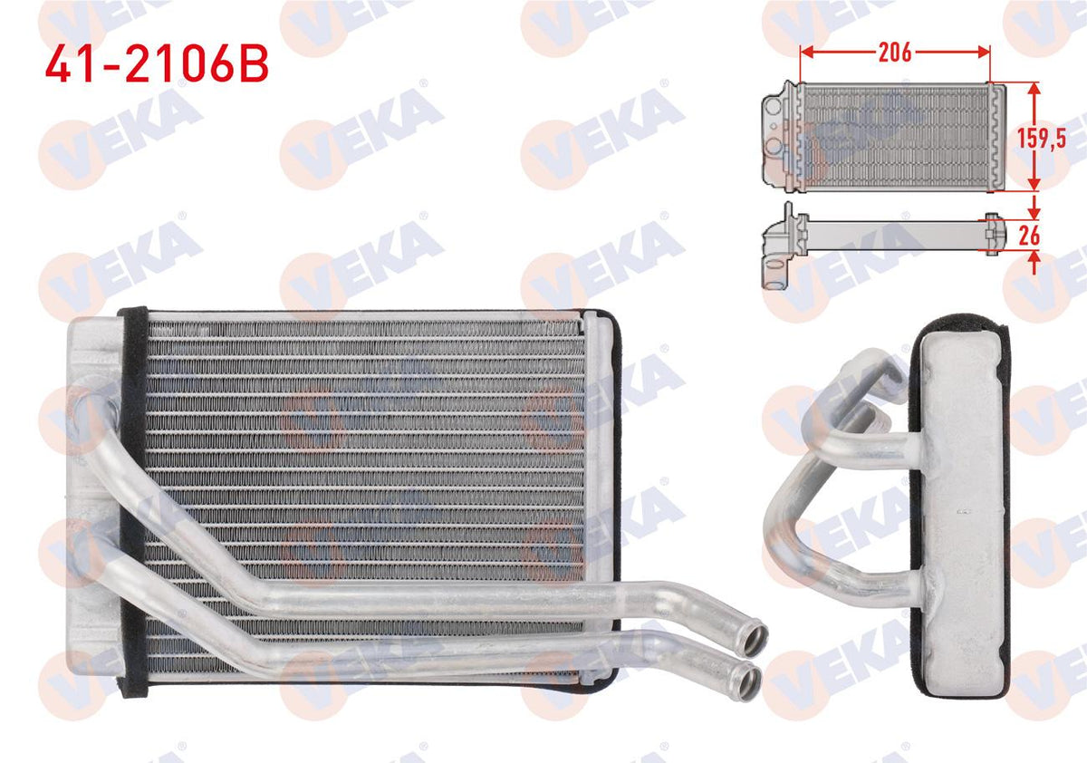 Veka 41-2106B Heater Core Brazing Hyundai Santa Fe (Sm) 2.2 CRDi 2001-2006 — Heater & Blower