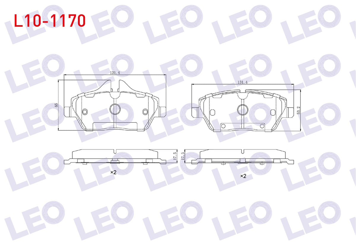 LEO L10-1170 Brake Pad Front BMW 1 Series (E87) 116 i 2003-2012 / 118 i 2003-2012 / 118 D 2003-2012 / Mini Coope — Brake Pads