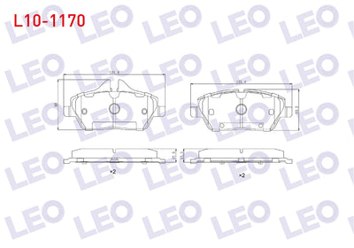 LEO L10-1170 Brake Pad Front BMW 1 Series (E87) 116 i 2003-2012 / 118 i 2003-2012 / 118 D 2003-2012 / Mini Coope — Brake Pads