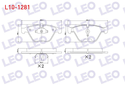 LEO L10-1281 Brake Pad Front BMW 3 Series (E90) 318 i 2005-2011 / (E90) 320 i 2005-2011 / (E90) 320 D 2005-2011 — Brake Pads