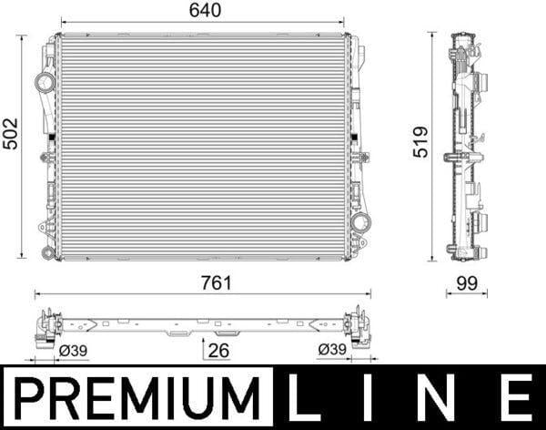 BEHR Motor Water Radiator - High Performance for Mercedes 213 253 257 — Radiators & Fans