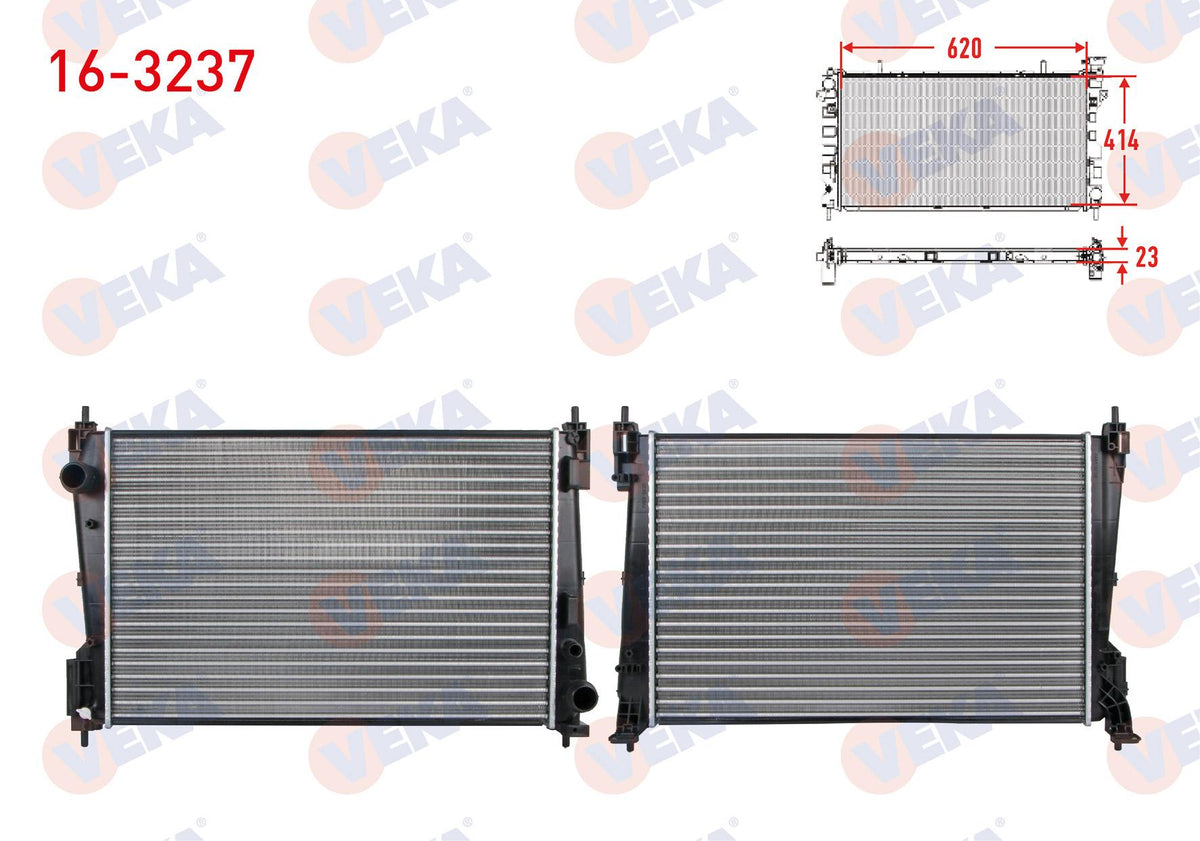 Veka 16-3237 Su Radiator Mechanical Opel Corsa D 1.3 CDTi 75 Hp (Z13dtj) Ac + /-A-T / M-T 2006-2014 — Radiators & Fans
