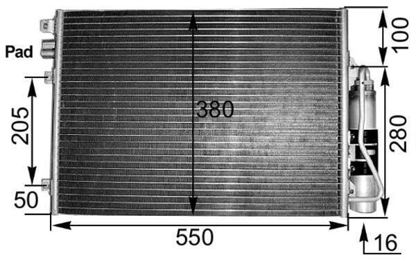 MAHLE AC303000S - Air Conditioning Radiator (Condenser) for 01-Clio 1.5 dCi 65Bg-1.2-1.4-1.6 — Radiators & Fans