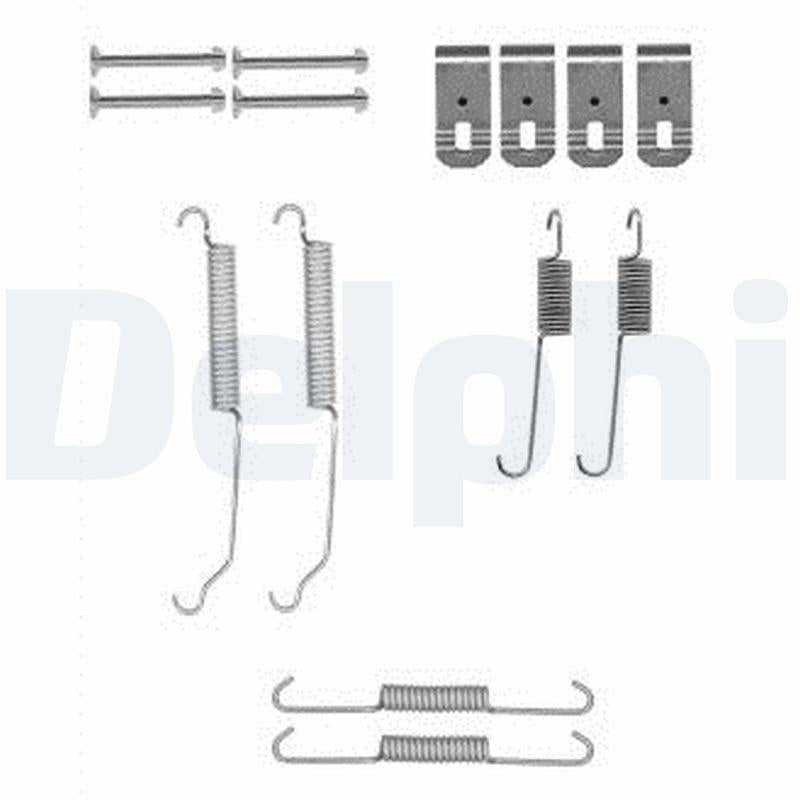 Delphi LY1374 Brake Shoe Mounting Set Rear Mazda 2 1.3/1.5/1.6 07-15 Toyota iQ 1.0/1.3/1.4 09-15