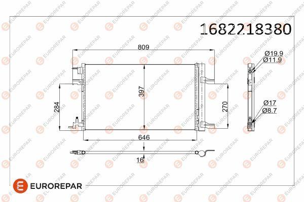Eurorepar 1682218380 Erp A/C Rad Astra J Insignia Zafira C Cruze