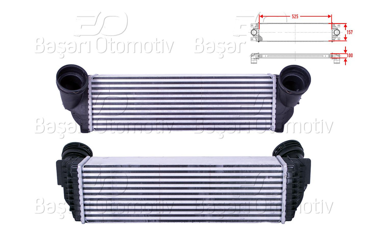 Wisco 3113829-00 Turbo Radiator (Intercooler) 525X157x100 BMW E70 X5 3.0D 3.0Sd 3.0D Xd 3.5I 4.0D Xd F15 X — Radiators & Fans