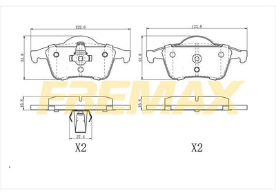 Fremax FBP-1146 Rear Brake Pad (Carbon Formula) Volvo S60i /S70 /S80i /V70 /Xc70 96 > — Brake Pads