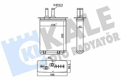 Kale Radiator 346370 - Heating System for Barchetta Punto Lancia — Radiators & Fans