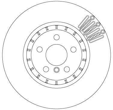TRW Brake Disc DF6892S - Ventilated Brake Disc for BMW G01 530/730, 2.0L — Brake Rotors & Drums