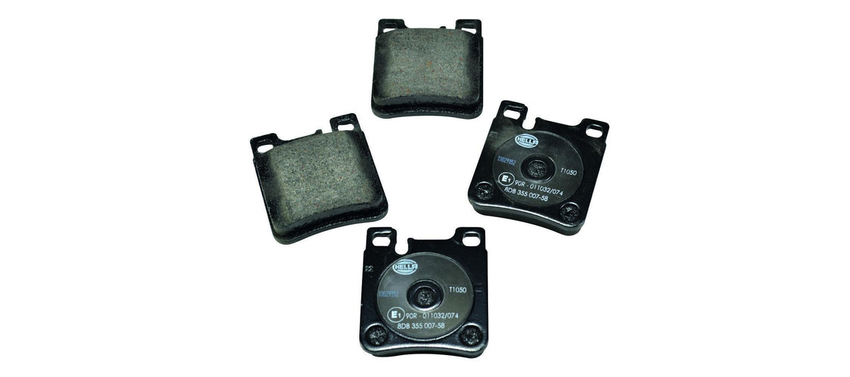 Hella 8DB355007-581 Brake Pad Rear W203 01 > 07 C208 97 > 02 W124 93 > 95 W210 96 > 02 W140 93 > 98 — Brake Pads