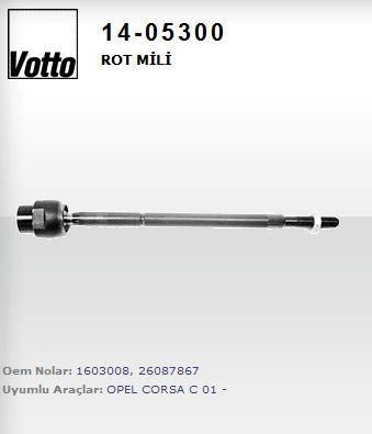Votto 14-05300 14.05300 /Tie Rod Shaft (Opel: Corsa C /Combo) — Tie Rods & Linkage