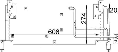 Mahle AC223000S A/C Condenser (606X274x20) Corsa B 10 12V 12 16V 14 16V 16 16V 17D 93-00 X10xe X12 — Condensers & Evaporators