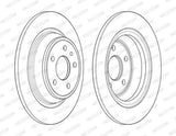 FERODO DDF2338C - Ventilated Rear Brake Disc for 15-Mondeo — Brake Rotors & Drums