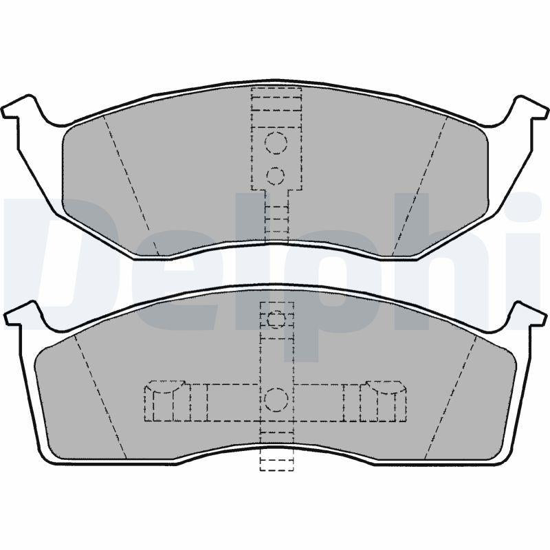 Delphi LP1164 Brake Pad Front 95-01 Voyager.III-Neon.II — Brake Pads