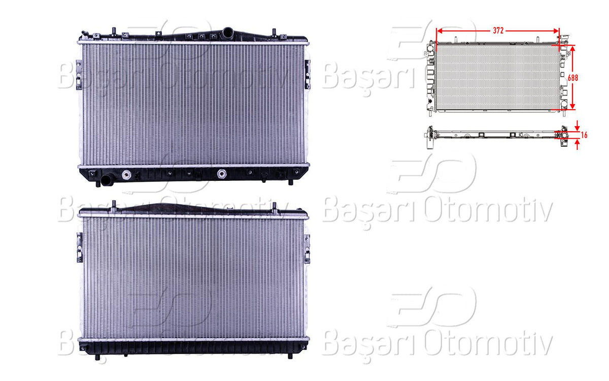 Wisco 2113478-00 Su Radiator Brazing At 372X688x16 Chevrolet Lacetti 1.4. 1.6 04 > — Radiators & Fans
