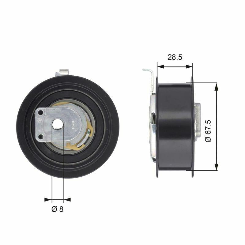 GATES T43110 - Timing Belt Tensioner for VW 2.0 TFSI — Pulleys & Tensioners