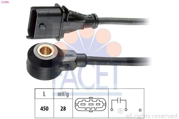 FACET Vibration Sensor 9.3068 - Vectra B, Astra G, Omega B — Engine Management Sensors