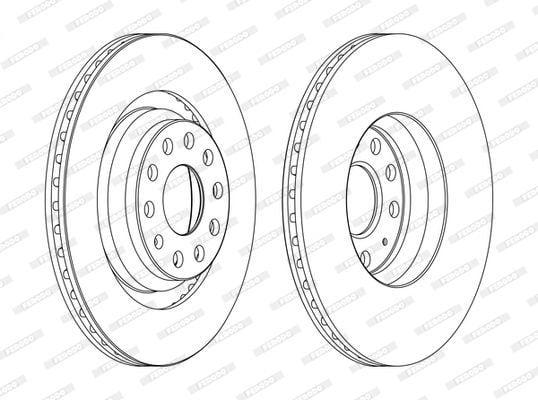 FERODO Disc Brake Assembly - Compatible with Golf, Passat & A3 — Brake Rotors & Drums