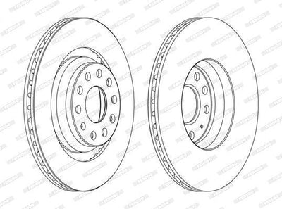 FERODO Disc Brake Assembly - Compatible with Golf, Passat & A3 — Brake Rotors & Drums
