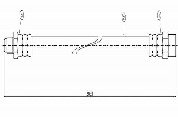 cavo brake hose front view, package of cavo brake hoses CAVO Brake Hose - Compatible with Mercedes Benz W201, W124, W126, R129 | Includes 2 Pieces CAVO Brake Hose for Mercedes Benz Models brake-hose, cavo, mercedes-benz-parts, car-accessories, automotive, mechanic-supplies, car-owners, replacement-parts, braking-system, ai-generated