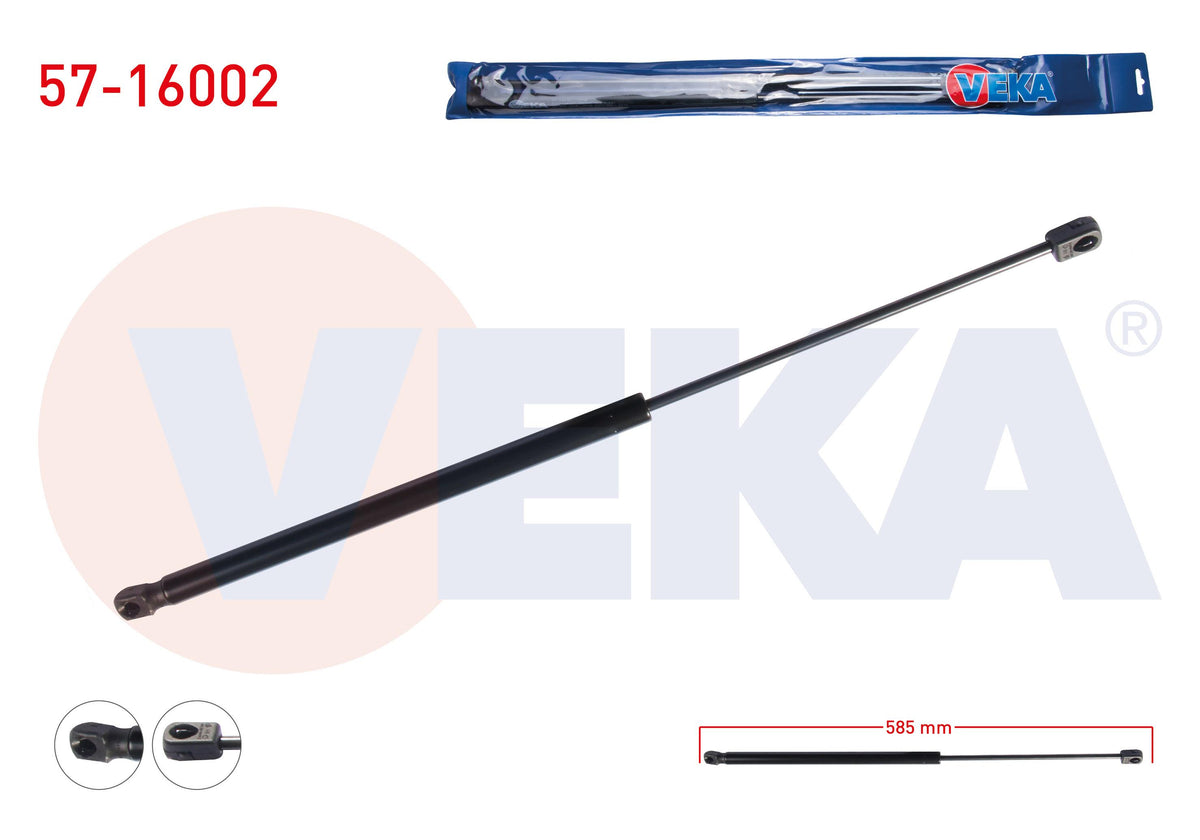 Veka 57-16002 Trunk Gas Strut 585mm / 500N Chevrolet Captiva (C100) 2006-2012 / Opel Antara 2007-| Se — Support Rods & Struts