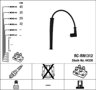 NGK 44330 Spark Plug Wire Twingo I 96 > Kangoo 97 > Clio II 99 > 01 1.2 16V — Coils & Plugs