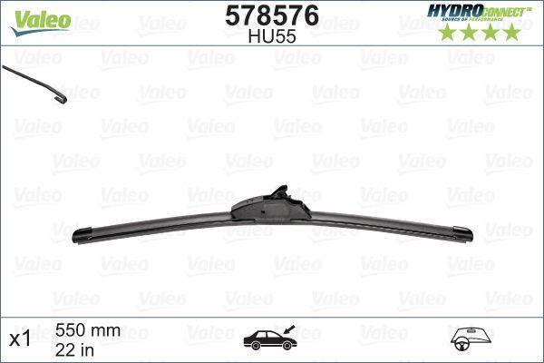 Valeo 578576 Wiper Blade 55cm HU55 Multiclip Muz Type X1 — Wipers