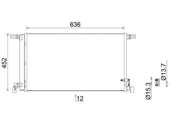 Mahle AC952000S A/C Condenser Touareg A8 18-A6 A7 17-Q7 16-3.0 TDI Czse Cuea Dend — Condensers & Evaporators
