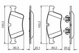 BOSCH 0986494427 Front Brake Pads for ML 164 / 251 - 4-Matic