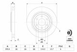 BOSCH Disc Brake Assembly - 06 Navara Pathfinder 2.5 dCi — Brake Rotors & Drums