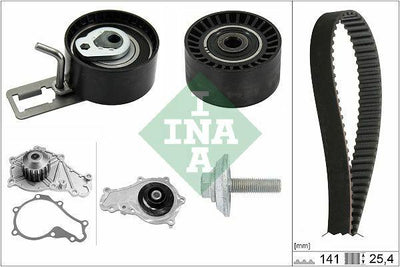 INA 530057830 Timing Belt and Water Pump Kit C5 III, C4 II and 2 more models — Water Pump & Thermostat