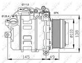 NRF AC Compressor for BMW N47 N57 Series - Equivalent for BMW — A/C Compressor