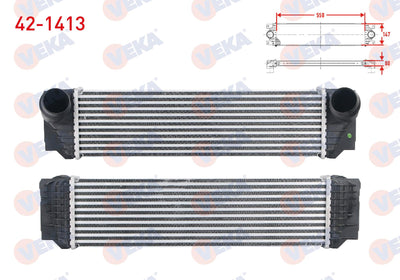 Veka 42-1413 Turbo Radiator (Intercooler) BMW 5 Series (F10) 520 D-525 D-530 D-535 i 2010-/ 7 Series 730 D — Radiators & Fans