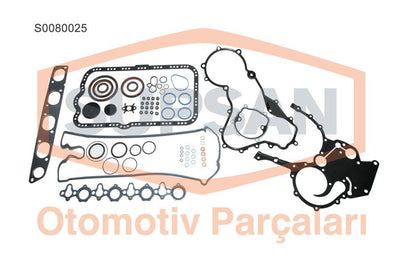 Supsan S0080025 Set Gasket with Seal Valve Lastikli Skc Sız (Renault: Master 2.5 dCi G9u Opel: Movano 2.5Cd — Gaskets & Seals
