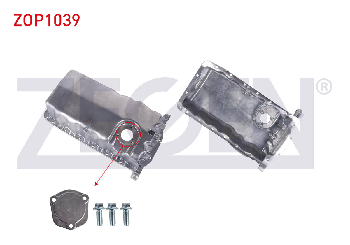 Zegen ZOP1039 Oil Pan Aluminium with Plug Sensor Drilled / Sensor Deliksiz Volkswagen Golf IV / Bora / Polo Clas — Oil System