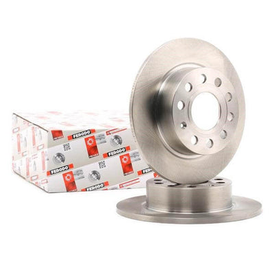 Ferodo Rear Brake Disc Set for Volkswagen Golf 5 - Compatible for 2005-2008 Models — Brake Rotors & Drums