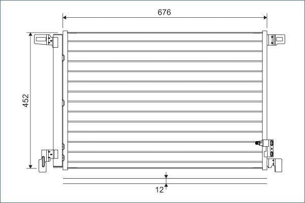 Valeo 822609 A/C Condenser Touareg A8 18-A6 A7 17-Q7 16-3.0 TDI Czse Cuea Dend — Condensers & Evaporators